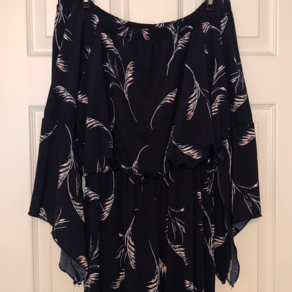 Navy Blue floral jumpsuit